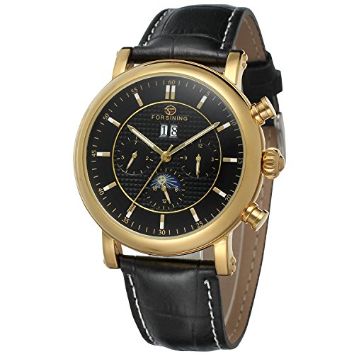 FORSINING Men's Business Automatic Calendar Moon Phase Wrist Watch FSG553M3G2 FORSINING Men's Business Automatic Calendar Moon Phase Wrist Watch FSG553M3G2 von FORSINING