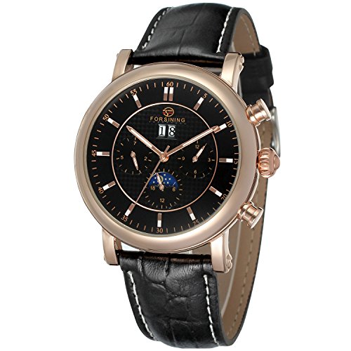 FORSINING Men's Business Automatic Calendar Moon Phase Wrist Watch FSG553M3R2 FORSINING Men's Business Automatic Calendar Moon Phase Wrist Watch FSG553M3R2 von FORSINING