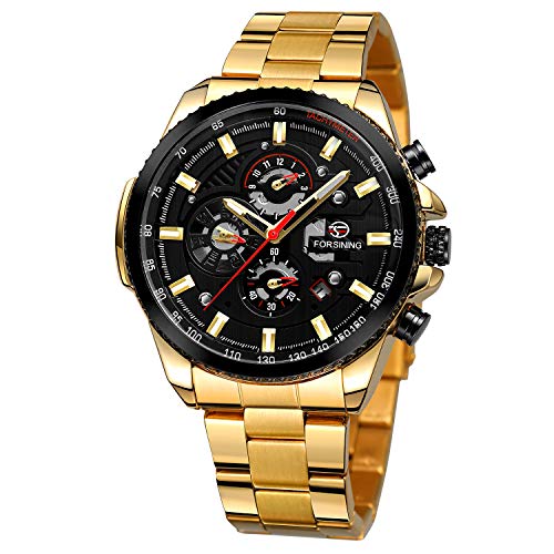 FORSINING Men's Chronograph Analog Automatic Movement Watch with Stainless Steel Bracelet FSG6909M4T1 FORSINING Men's Chronograph Analog Automatic Movement Watch with Stainless Steel Bracelet FSG6909M4T1 von FORSINING