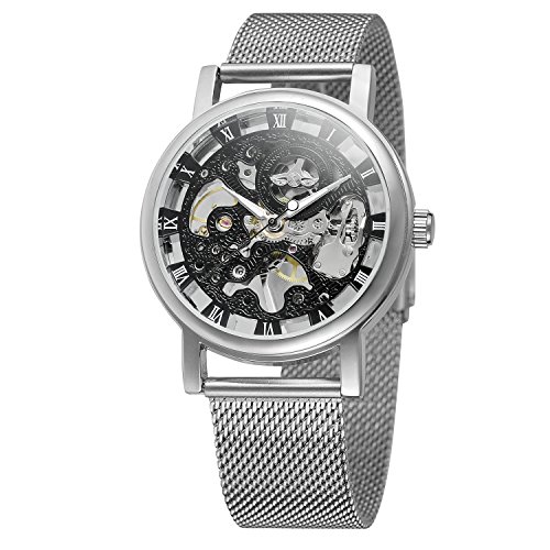 FORSINING Men's Skeleton Mechanical Hand-Wind Stainless Steel Bracelet Analog Watch WRG8005M4S2 FORSINING Men's Skeleton Mechanical Hand-Wind Stainless Steel Bracelet Analog Watch WRG8005M4S2 von FORSINING
