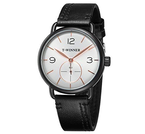 FORSINING Men's Mechanical Hand-Wind Analog Display Watch with Leather Strap WRG8166M3B3 von FORSINING