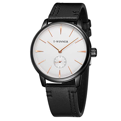 FORSINING Men's Mechanical Hand-Wind Simple Casual Analogue Watch with Leather Strap WRG8165M3B3 FORSINING Men's Mechanical Hand-Wind Simple Casual Analogue Watch with Leather Strap WRG8165M3B3 von FORSINING