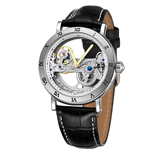 FORSINING Men's Unique Luxury Automatic Movement Leather Strap Skeleton Analog Watch FSG9418M3S1 FORSINING Men's Unique Luxury Automatic Movement Leather Strap Skeleton Analog Watch FSG9418M3S1 von FORSINING