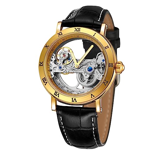 FORSINING Men's Unique Luxury Automatic Movement Leather Strap Skeleton Analog Watch FSG9418M3T1 FORSINING Men's Unique Luxury Automatic Movement Leather Strap Skeleton Analog Watch FSG9418M3T1 von FORSINING