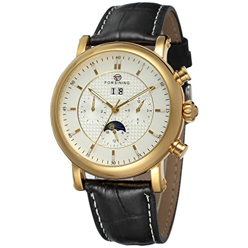 FORSINING Men's Business Automatic Calendar Moon Phase Wrist Watch FSG553M3G1 FORSINING Men's Business Automatic Calendar Moon Phase Wrist Watch FSG553M3G1 von FORSINING