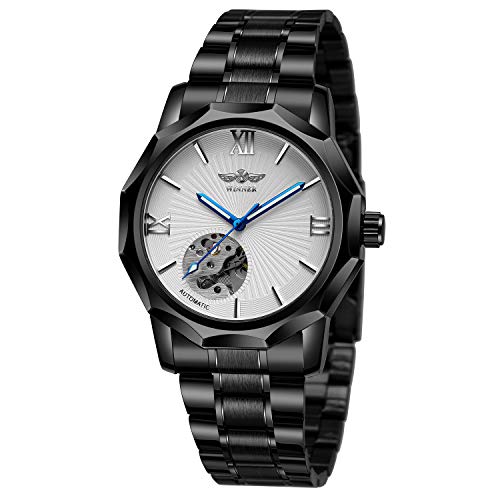 FORSINING Men's Casual Analogue Skeleton Automatic Watch with Stainless Steel Bracelet WRG8116M4B2 von FORSINING