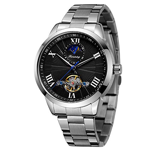 FORSINING Men's Trendy Self-Winding Analog Moon Phase Watch with Stainless Steel Bracelet FSG8187M4S1 von FORSINING