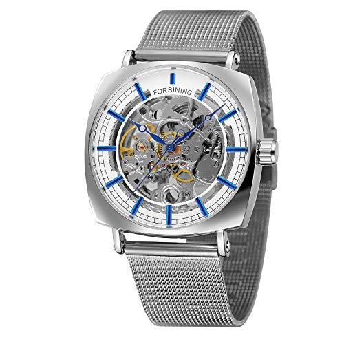 FORSINING Men's Trendy Self-Winding Analog Skeleton Dial Watch with Stainless Steel Bracelet FSG8153M4S2 von FORSINING