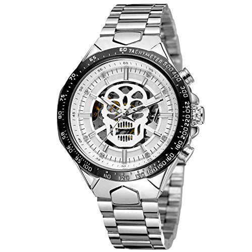 FORSINING Men's Unique Clear Stones Dial Automatic Analogue Stainless Steel Bracelet Watch FSG8174M4T5 von FORSINING