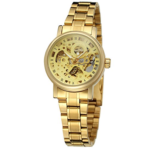 forsining Damen Automatik self-wind Skelett Analog Edelstahl Armband Armbanduhr forsining Damen Automatik self-wind Skelett Analog Edelstahl Armband Armbanduhr von FORSINING