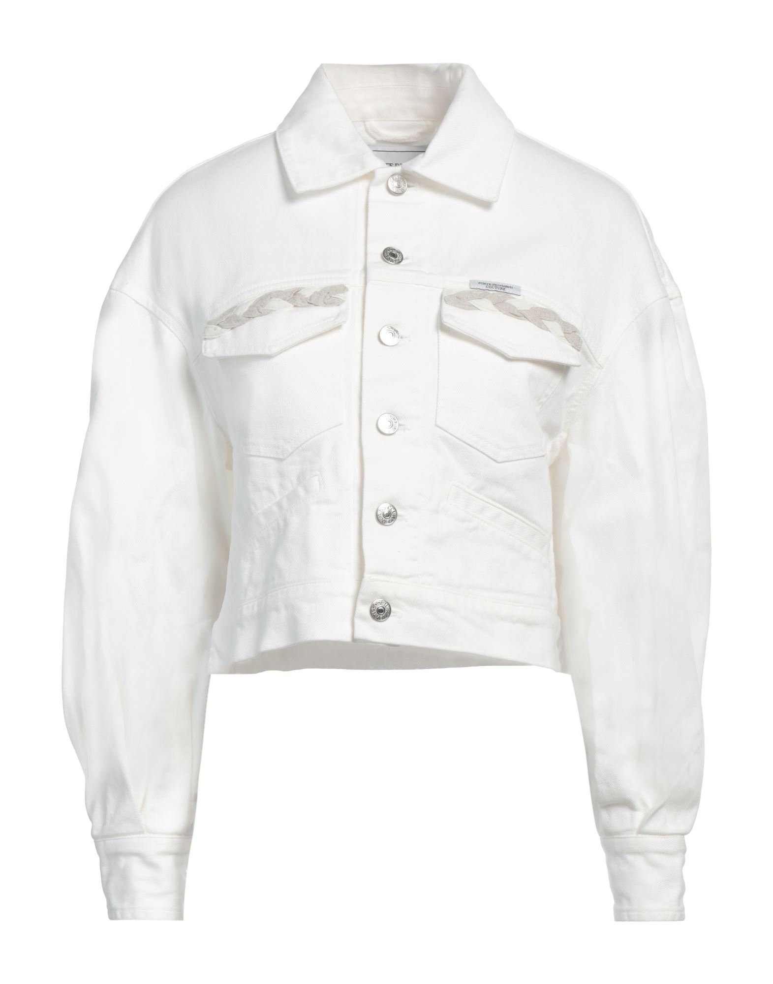 FORTE DEI MARMI COUTURE Jeansjacke/-mantel Damen Weiß FORTE DEI MARMI COUTURE Jeansjacke/-mantel Damen Weiß von FORTE DEI MARMI COUTURE