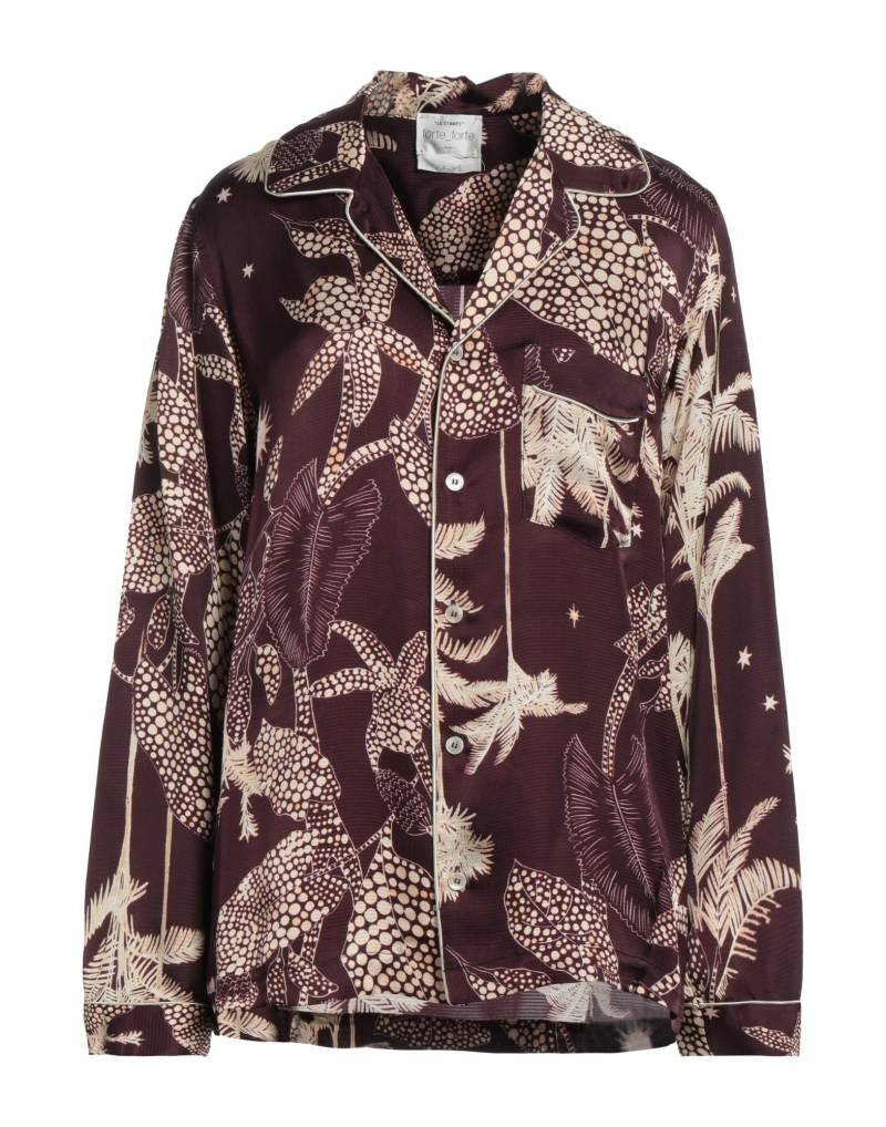FORTE_FORTE Hemd Damen Bordeaux von FORTE_FORTE