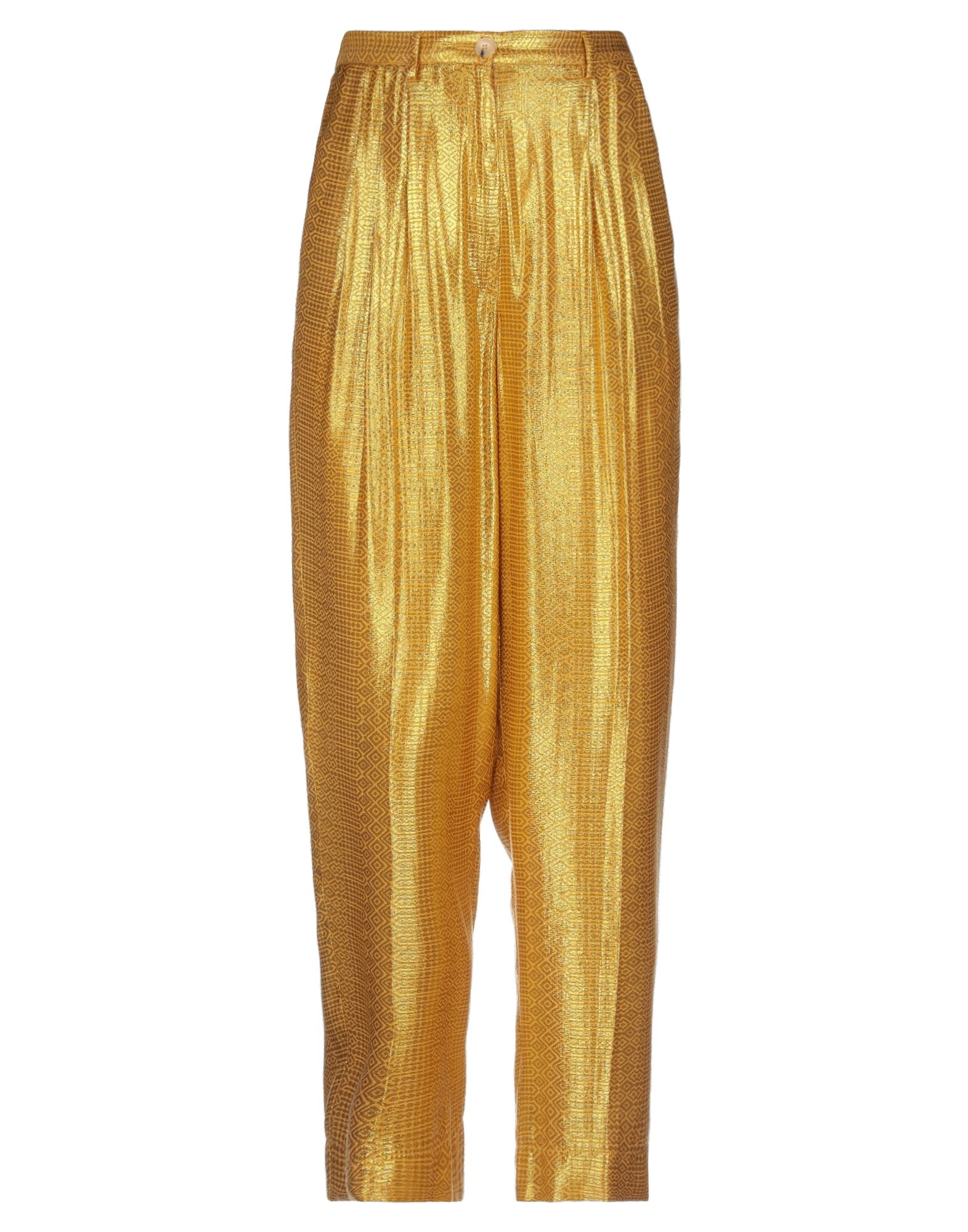 FORTE_FORTE Hose Damen Gold von FORTE_FORTE