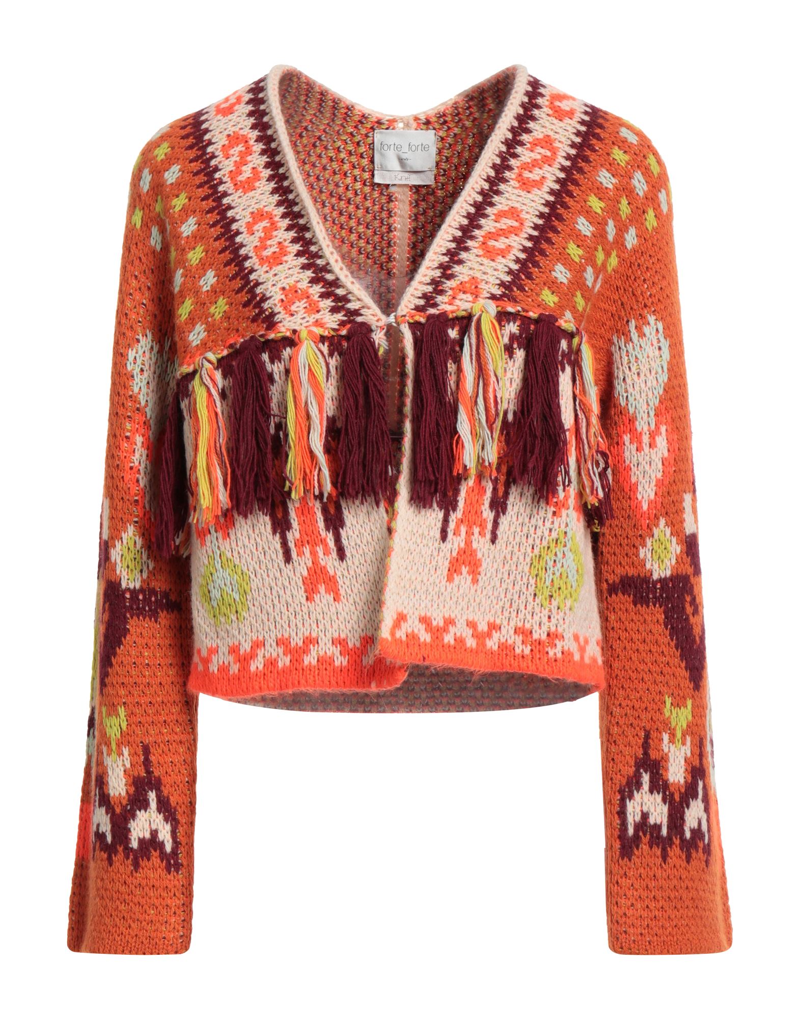 FORTE_FORTE Strickjacke Damen Orange FORTE_FORTE Strickjacke Damen Orange von FORTE_FORTE