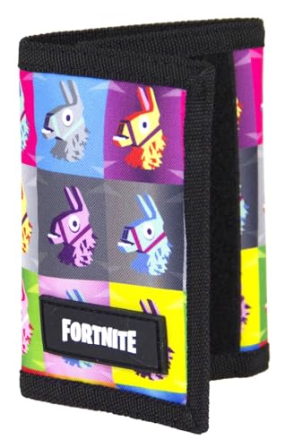 FORTNITE Unisex-Erwachsene Multiplier Triple Fold Wallet Geldb rse, Schwarz/Mehrfarbig, Einheitsgröße EU von Fortnite