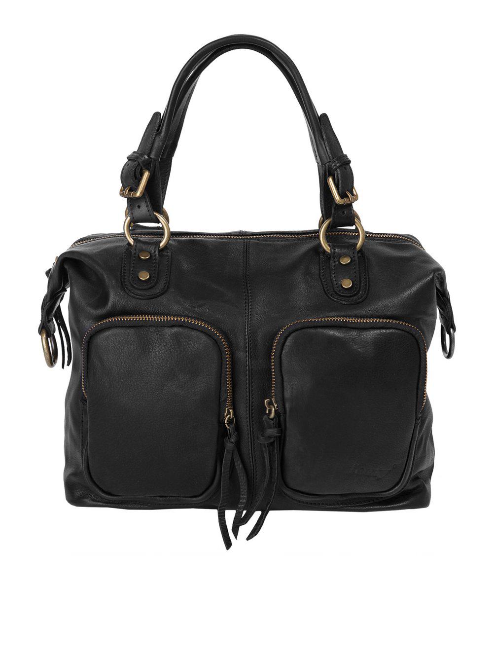 forty° Handtasche Damen Leder, schwarz von FORTY°