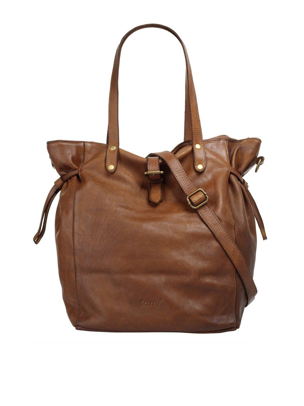 forty° Shopper Damen Leder, cognac von FORTY°