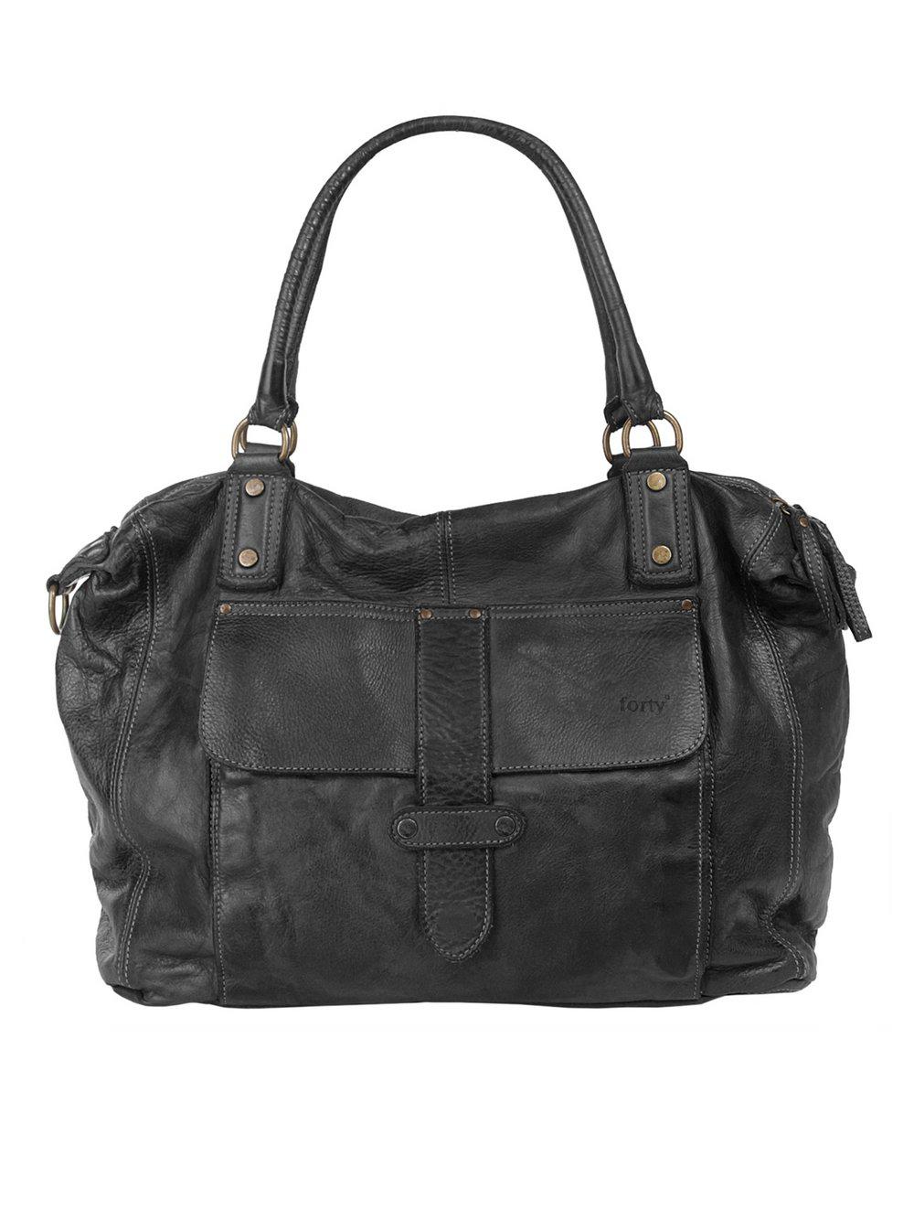 forty° Shopper Xxl Damen Leder, schwarz von FORTY°