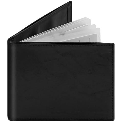 FORYEE Bifold Leder Geldbörse für Herren Damen, RFID Minimalistische Geldbörse mit 12 Kartenfächern und großem Bargeldfach, Multifunktionaler Kartenhalter mit oben offen, dünnes & stilvolles von FORYEE