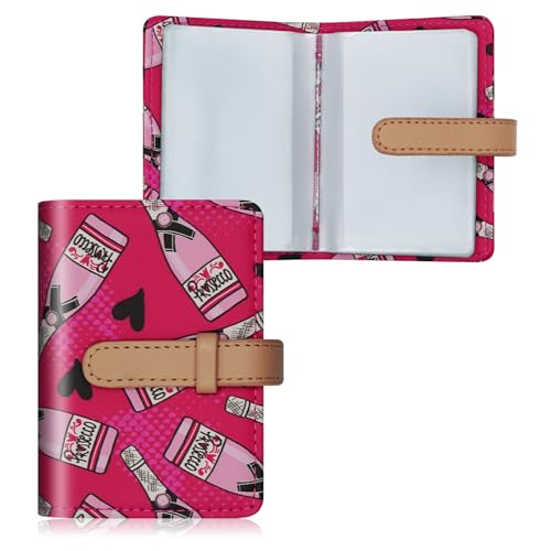 FORYEE Kreditkartenetui mit 26 Geeignetem Schlitz, Ausweishülle PU Leder Geldbörse für Damen Herren Business Organizer Tasche, Flaschengrün von FORYEE