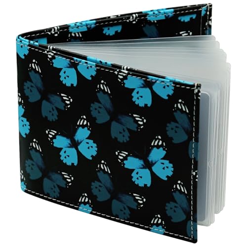 FORYEE RFID-Kartenhalter, Geldbörse für Damen und Herren, minimalistische faltbare Ledergeldbörse mit 24 Kartenfächern und großem Geldfach, multifunktionaler Kartenhalter mit oben offen, dünnes und von FORYEE