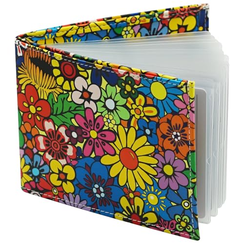 FORYEE RFID-Kartenhalter, Geldbörse für Damen und Herren, minimalistische faltbare Ledergeldbörse mit 24 Kartenfächern und großem Geldfach, multifunktionaler Kartenhalter mit oben offen, dünnes und von FORYEE