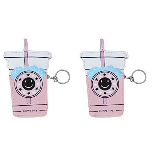 3pcsbag Keychain Bag Shape Popsicle Beverage Change Style Coin Pendant Purse Money Leather (Color : Picture 3x2pcs, Size : Size 3x2pcs) von FORgue