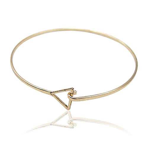 FORgue Armband for Damen, geometrisches Dreieck-Kreis-Perlenarmband-Set, einfaches Temperament-Armband, Armband for Damen von FORgue
