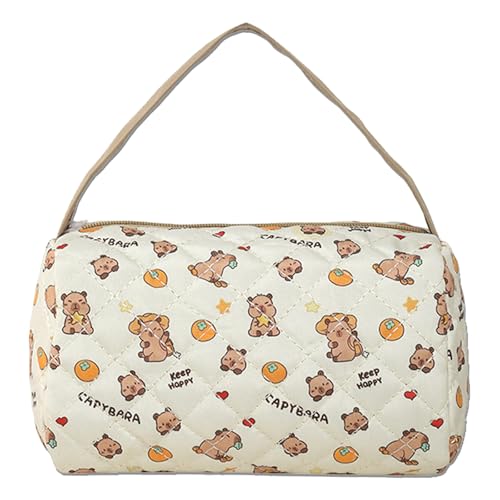 FOSDICK Capybara Kosmetiktasche, Handheld Kulturtasche Damen, Capybara Make Up Tasche, Schminktasche mit Reißverschluss, Niedlich Makeup Bag, Kleine Make Up Bag, Kulturbeutel Damen, Kosmetikbeutel von FOSDICK