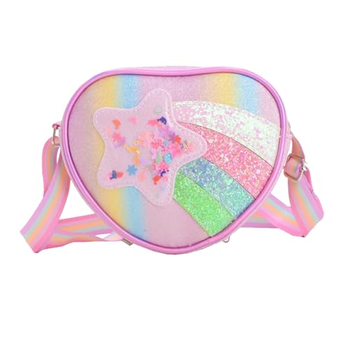 FOSDICK Kinder Umhängetasche Mädchen, Handtasche Mädchen mit Verstellbare Schultergurt, Kleine Handtaschen, Kinderhandtaschen für Mädchen, Süße Crossbody Tasche Umhängetasche Kinder 3-10 Jahre von FOSDICK
