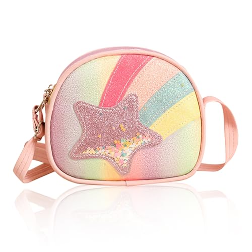 FOSDICK Kinder Umhängetasche Mädchen Kleine Handtaschen, Kinderhandtaschen, Handtasche Mädchen mit Verstellbare Schultergurt, Süße Crossbody Tasche Umhängetasche Kinder 3-10 Jahre von FOSDICK