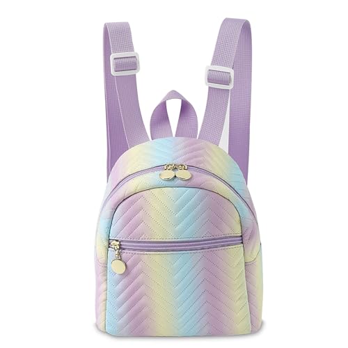 FOSDICK Kindergartenrucksack Mädchen, Kinderrucksack Mädchen, Mini Rucksack Kinder mit Verstellbare Gurte, Rucksack Kindergarten, Personalisierte Kinder Rucksäcke Reißverschlüsse, 19 * 18 * 10 cm von FOSDICK