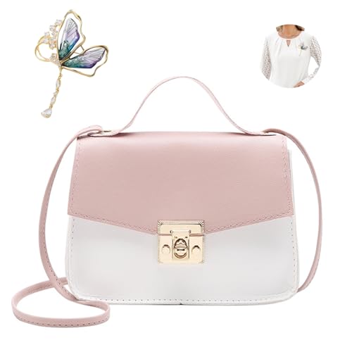 FOSDICK Umhängetasche Kinder Crossbody Bag, PU Leder Schultertasche Mini Taschen Handtasche Mädchen Frau, für den Urlaub Reise Outdoor Aktivitäten (19 * 4 * 13cm) von FOSDICK