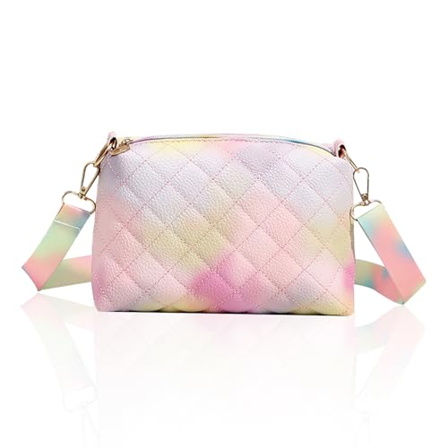 FOSDICK Umhängetasche Mädchen Kinder mit Verstellbarer Schultergurt Handtasche Mädchen, Niedlicher Kinder Crossbody Bag Geldbeutel für den Urlaub Reise Outdoor Aktivitäten, Rosa (22 * 9 * 16cm) von FOSDICK