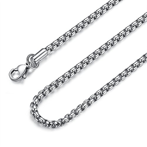 FOSIR Damen Herren Edelstahl Rolo Kette Herrenhalskette Farbe Silber- für Anhänger Breit 2mm-4mm … … FOSIR Damen Herren Edelstahl Rolo Kette Herrenhalskette Farbe Silber- für Anhänger Breit 2mm-4mm … … von FOSIR