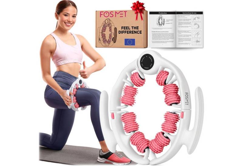 FOSMET Massagegerät Manuelles Anti-Cellulite Massagegerät,3-in-1 Cellulite Entfernung, 14-Rollen Massagegerät Beinentlastung, Oberschenkel Anti-Celulitis, 180°-flexible Öffnung,Premium-TPE-Material & rutschfestes Design, ideal für Arme, Oberschenkel, Gesäß und Waden von FOSMET