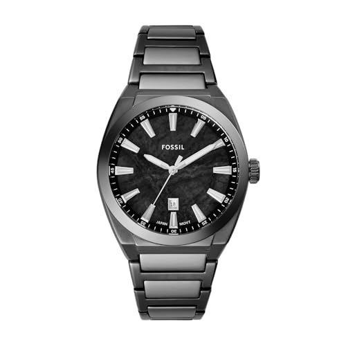FOSSIL Herren Analog Quarz Uhr mit Edelstahl Armband FS6075 von FOSSIL