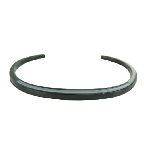 Fossil Damen Armreif Edelstahl schwarz/grau JF01076001 von FOSSIL