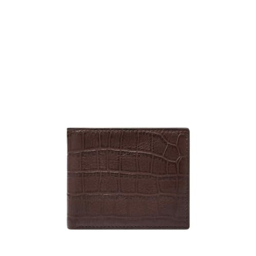 Fossil Derrick Portemonnaie-Set aus Leder oder Polyester für Männer Toffee Braun 12.07 cm L x 2.54 cm W x 9.53 cm H von FOSSIL