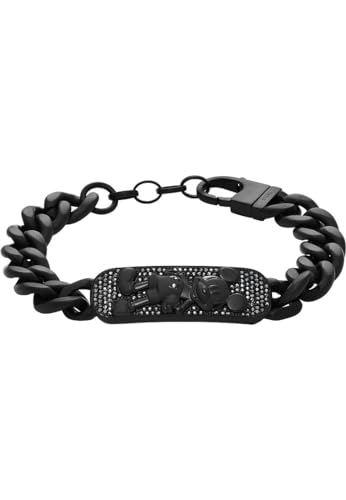 Fossil Herren-Armband Edelstahl Glasstein One Size 88865235 von Fossil