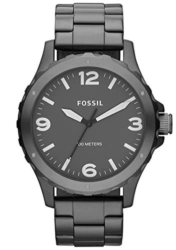 Fossil Herren-Armbanduhr XL Nate Analog Quarz Edelstahl beschichtet JR1457 von FOSSIL