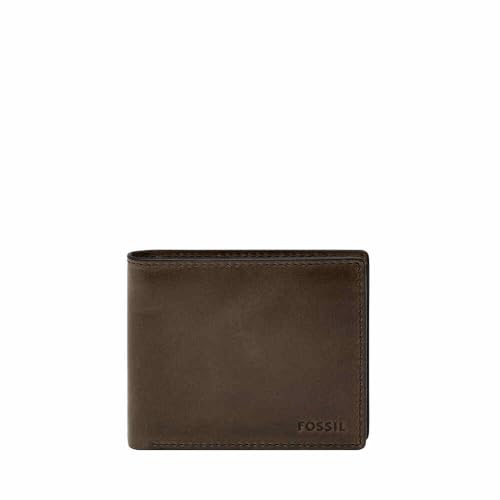 Fossil Herren Derrick Reisezubehör-Bi-Fold-Brieftasche, Grau von FOSSIL
