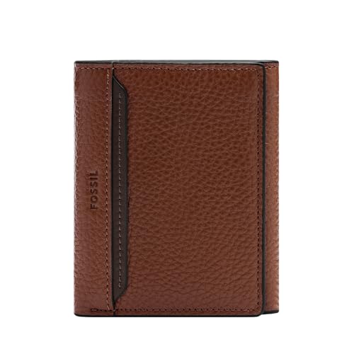Fossil Men's Huntington Tri-Fold Wallet, Brown von FOSSIL
