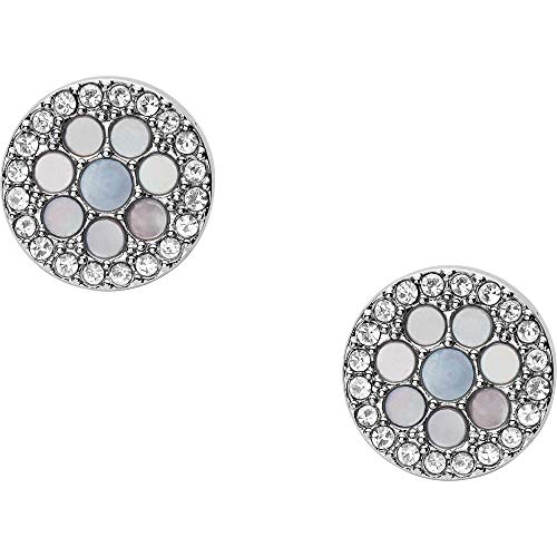 Fossil Ohrringe Für Frauen Vintage Glitz, Länge: 10mm; Breite: 2.25mm Silberne Edelstahl-Ohrringe, JF03222040 von FOSSIL