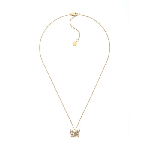 FOSSIL Damen Edelstahl mit Karabinerverschluss Schmetterlings-Anhänger Halskette von Fossil