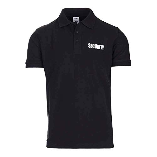 Poloshirt mit Security-Schriftzug auf Rücken & Brust von Fostex Größe 6XL 100% Baumwolle von FOSTEX Garments