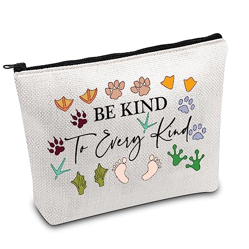 Animal Lover Gift Be Kind Makeup Bag Animal Slogan Zipper Pouch Vegetarian Gifts Animal Rights Gift Vegan Lover Gift, Adidas Sportschuhe mit Stollen, BE KIND UK von FOTAP