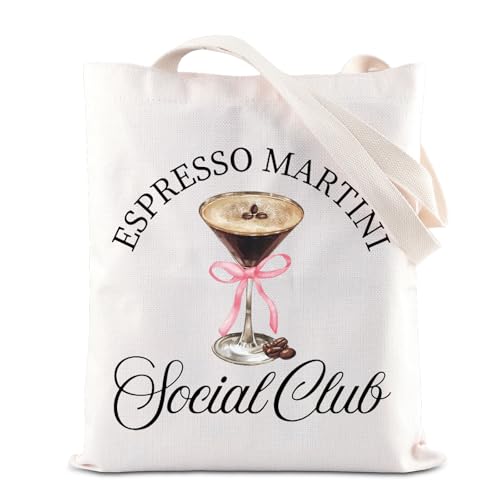 Espresso Martini Inspire Tragetasche für Espressoliebhaber, Geschenke, Tini Time, Handtasche, Cocktail, Alkohol, Martini-Liebhaber (MARTINISOC T) von FOTAP