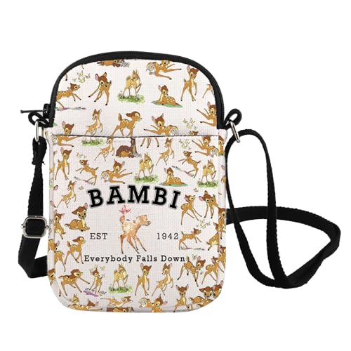 FOTAP Bambi Inspire Umhängetasche Bambi Umhängetasche Bambi Hirsch Liebhaber Messenger Bag Film Fans Geschenk WDW Reise Geschenk, Bambi Cb UK, INCHES von FOTAP