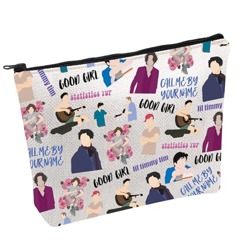 FOTAP Kosmetiktasche mit Romantik-Film, Motiv: Elio und Oliver, Fangeschenk, romantisches Gay-Make-up-Tasche, LGBTQ-Geschenk, Weiss/opulenter Garten, G-Girl Yup von FOTAP